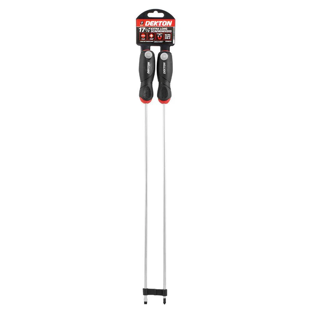 Dekton Screwdriver Set 450 mm | Pack of 2 | Magnetic Tip - Image 2