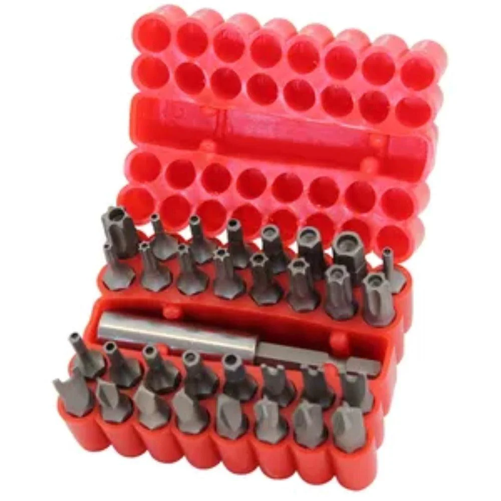Dekton 33pc Durable Steel Security Bit Set | Compact Design & Organized Storage