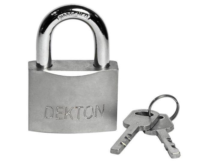 Dekton 40mm Satin Padlock With 3 Security Keys - Image 3