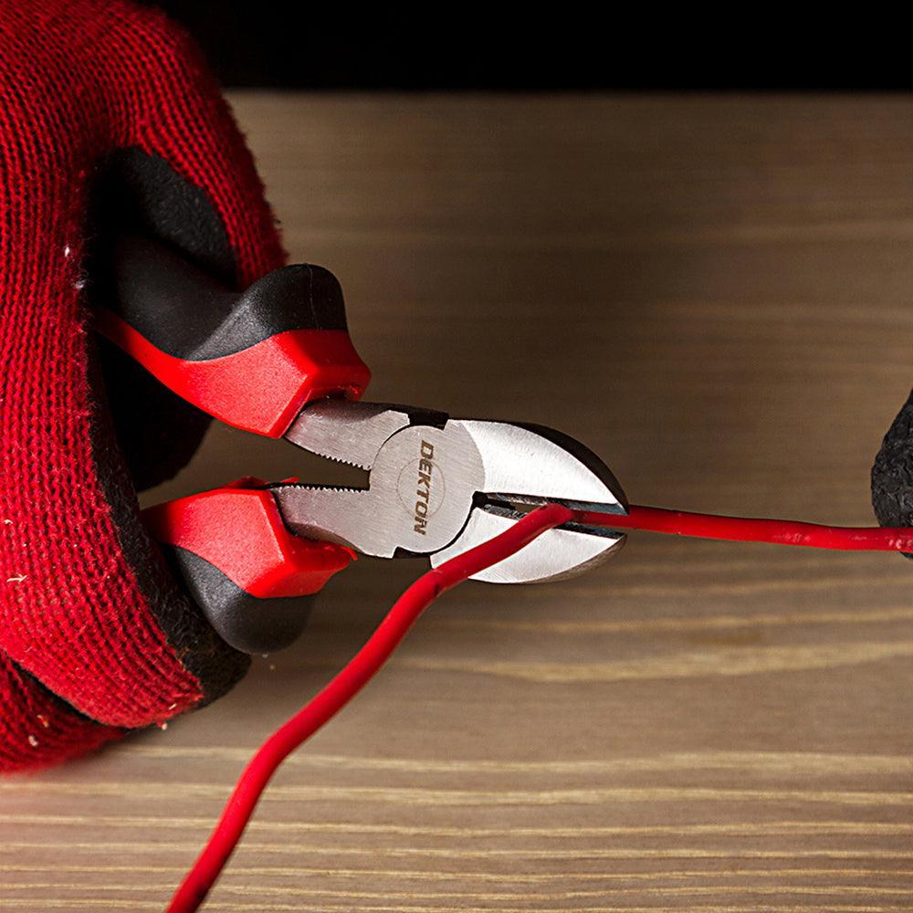 Dekton 6in Diagonal Pliers | Heat Treated | Anti-Slip Handles - Image 3
