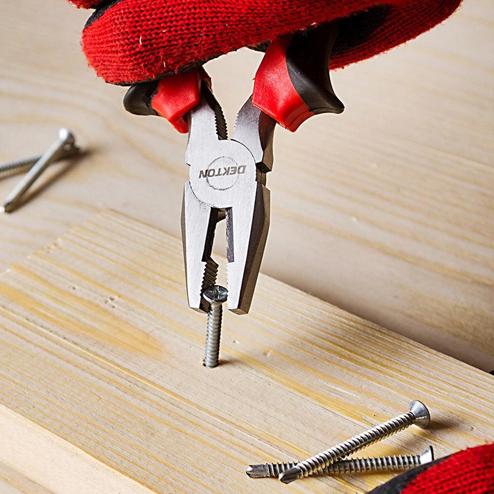 Dekton 8in Combination Pliers | Heat Treated Steel | Anti-slip Ergonomic Handles - Image 3
