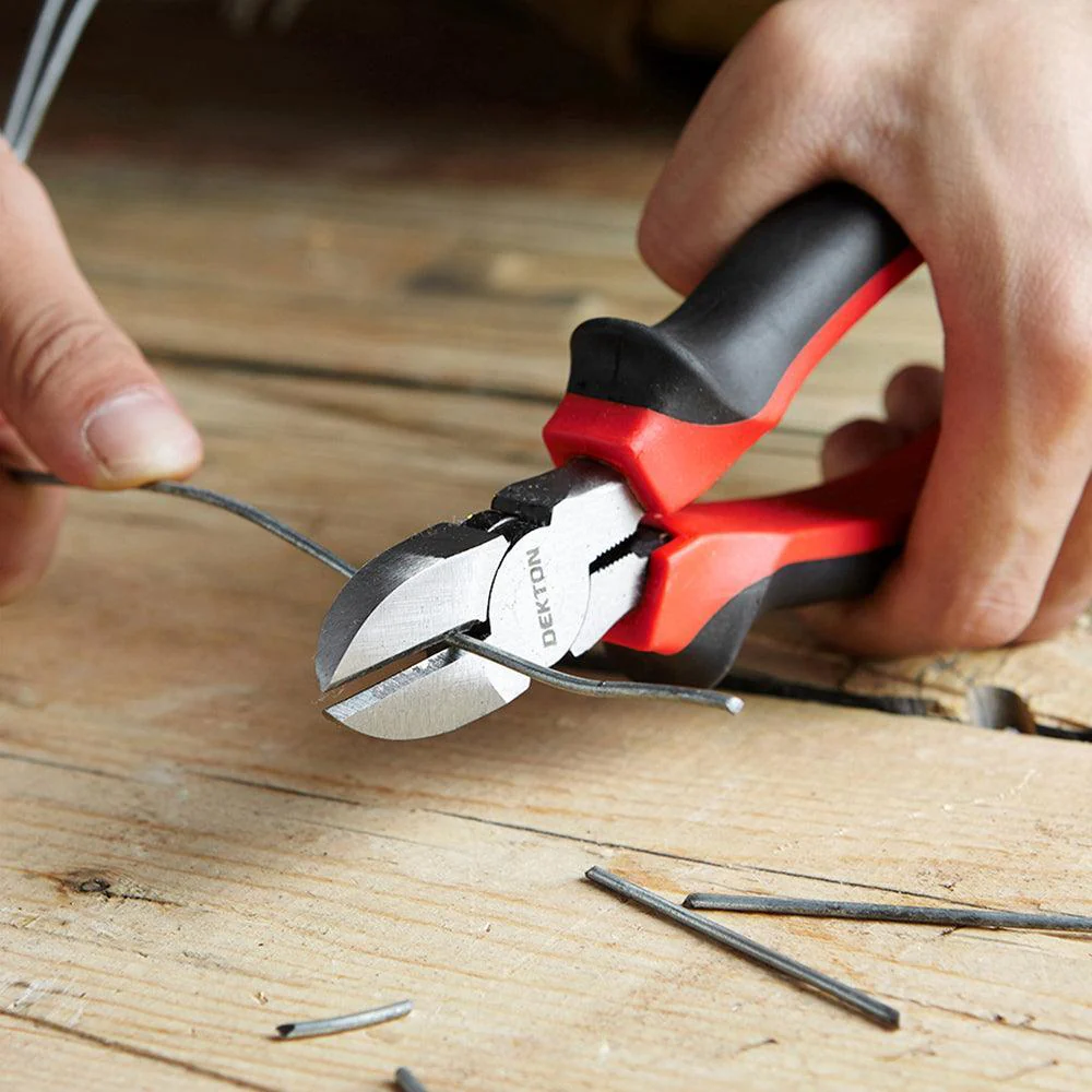 Dekton 8in Diagonal Pliers | Slip Guard | Heat Treated Steel - Image 3