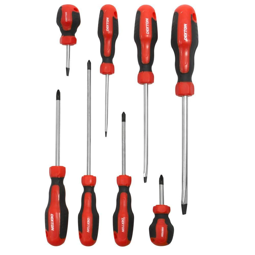 Dekton Screwdriver Set | High Quality | Various Sizes | 8 Piece Set