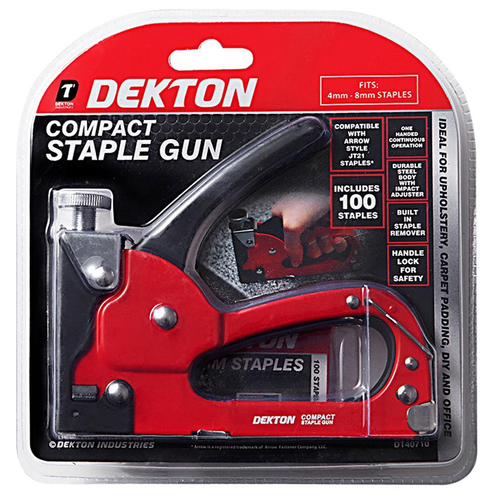 Dekton Compact Staple Gun | 4 mm-8 mm | Arrow Style JT21 | 100 Staples - Image 2