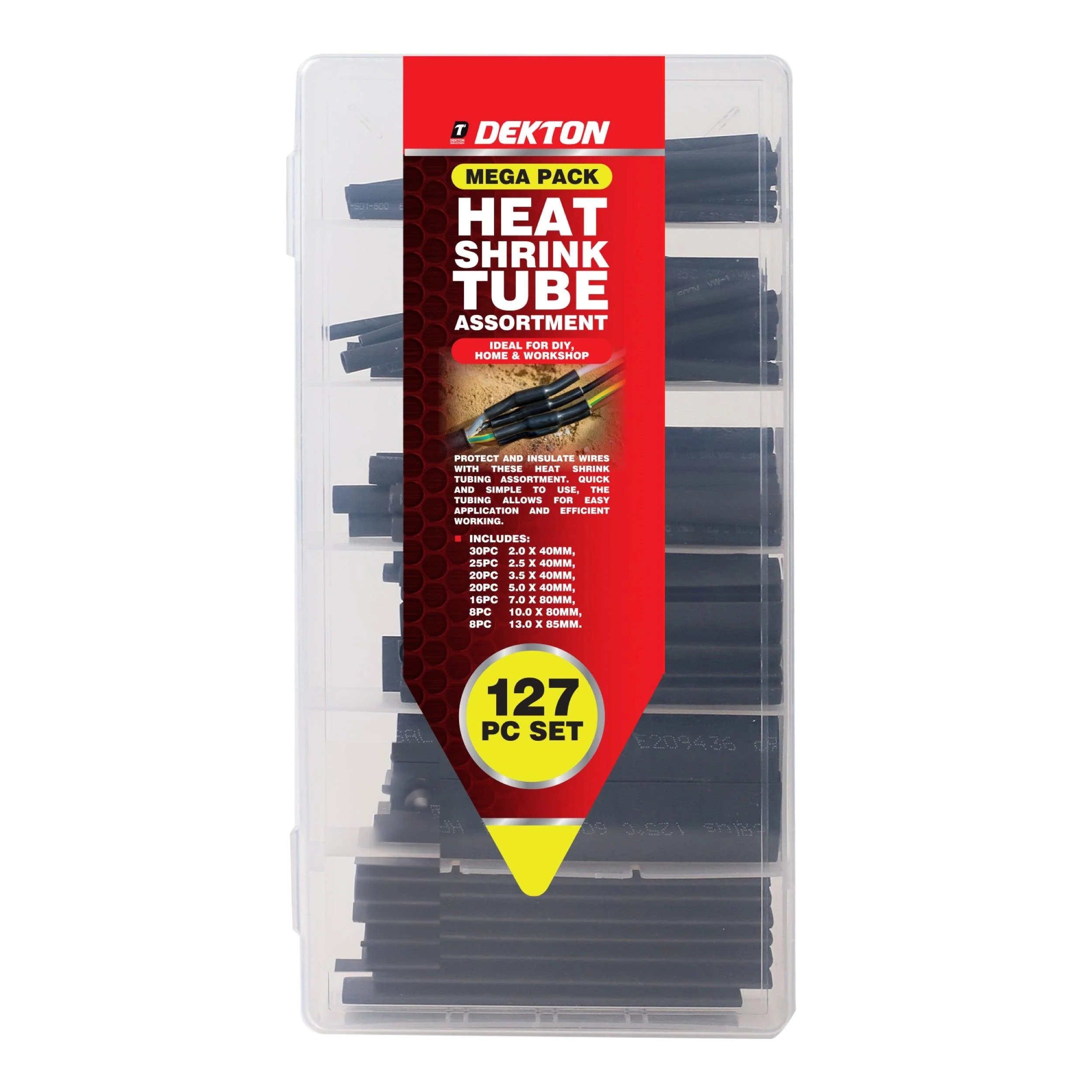 Dekton Comprehensive Heat Shrink Tube Set | 127 Piece - Image 2