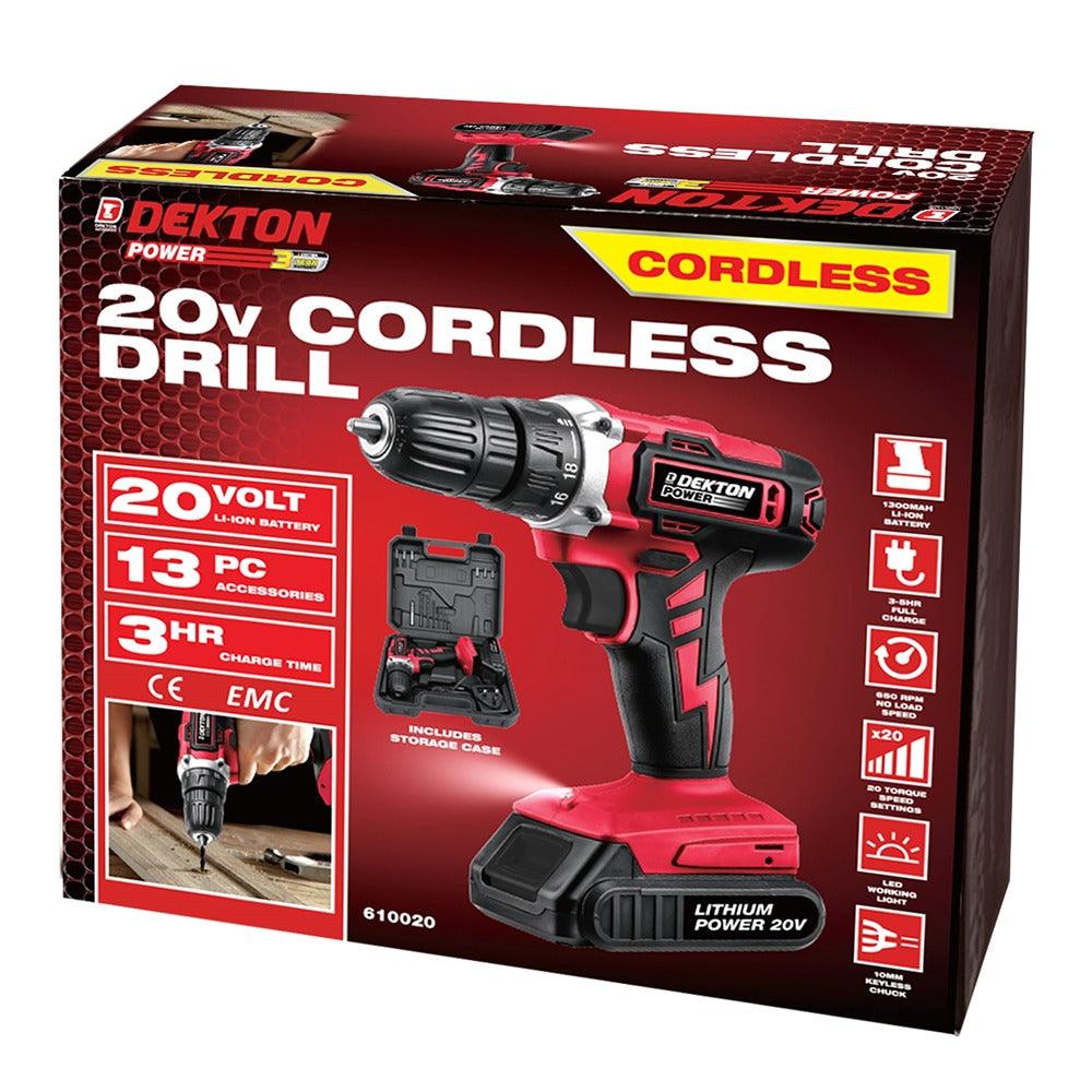 Dekton Cordless Drill Set | 20V 16 Piece