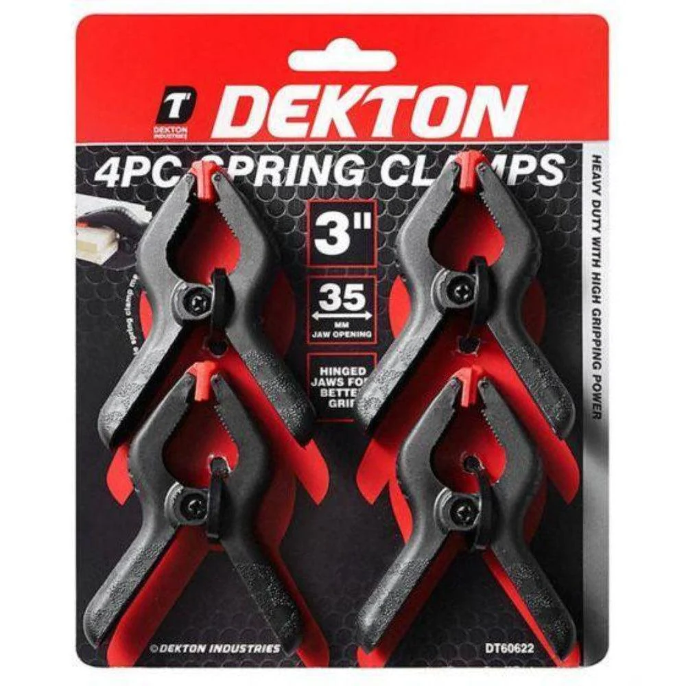 Dekton | Dekton 4 Piece Spring Clamps 3" DT60622
