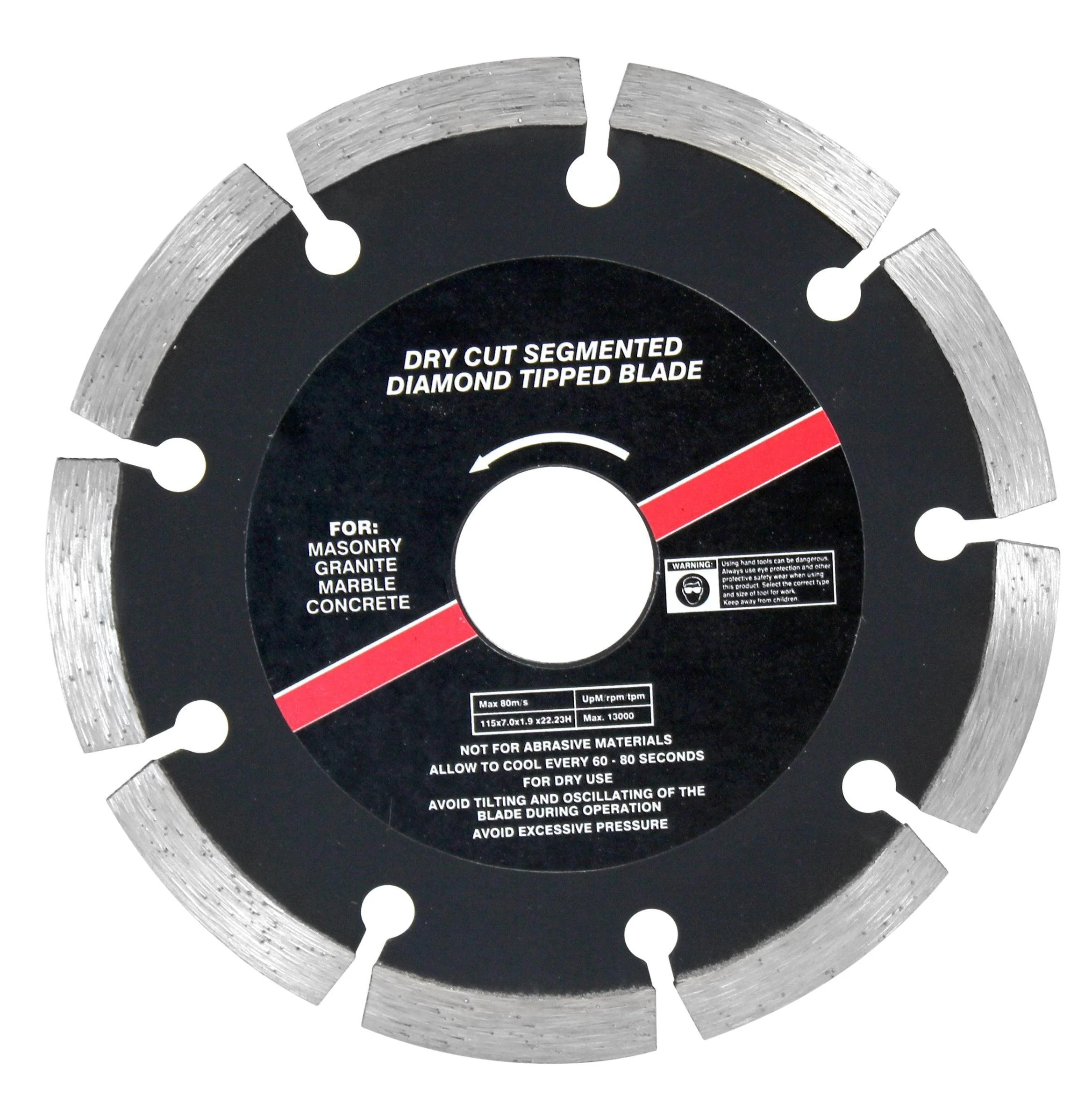 Dekton | Dry Cut Segmented Diamond Tipped Blade 115mm DT80450 - Image 2