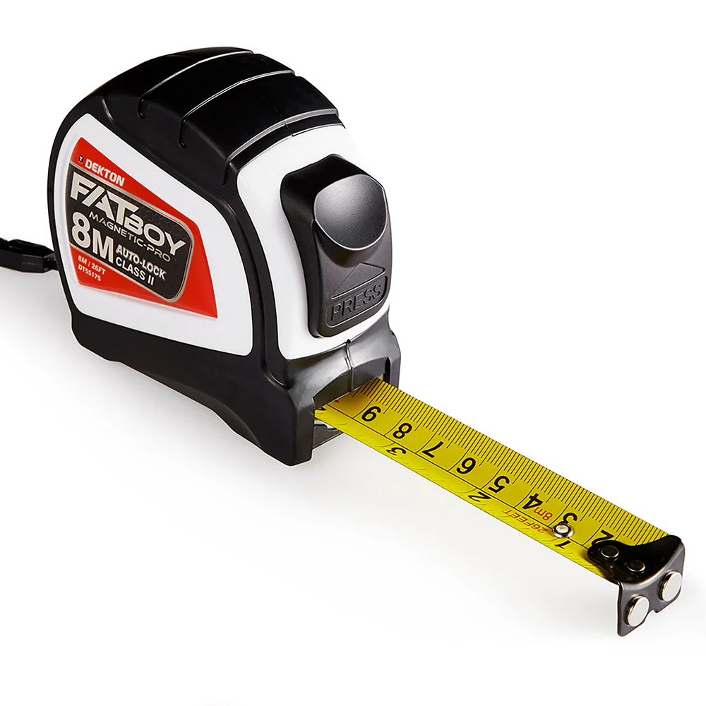 Dekton Fatboy Magnetic Tape Measure | 8m x 25mm, Auto Lock, Class II - Image 2