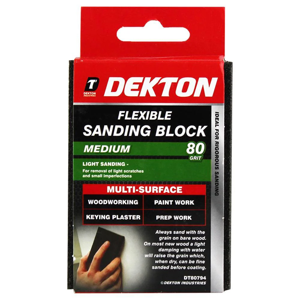 Dekton Flexible Sanding Block | Medium | 80 Grit - Image 2