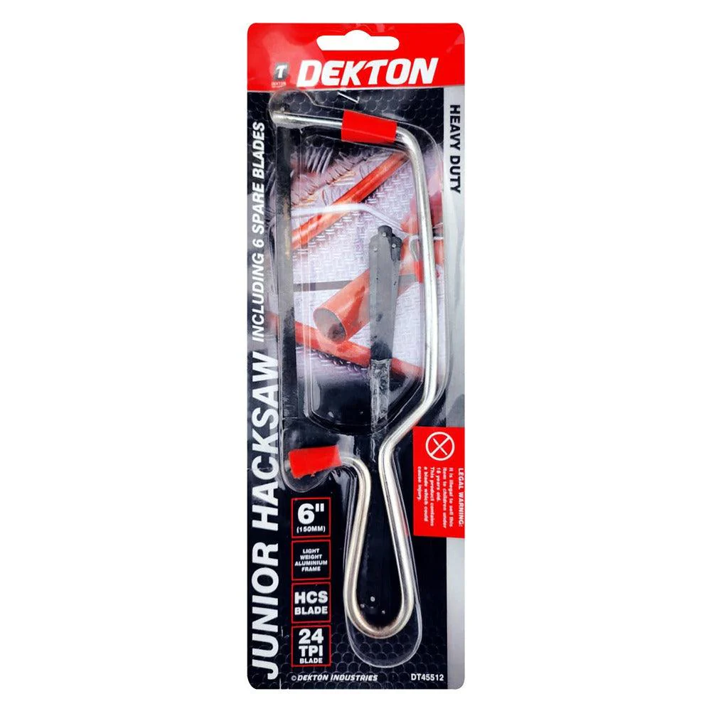 Dekton Junior Hacksaw with Blades | Compact Design - Image 2
