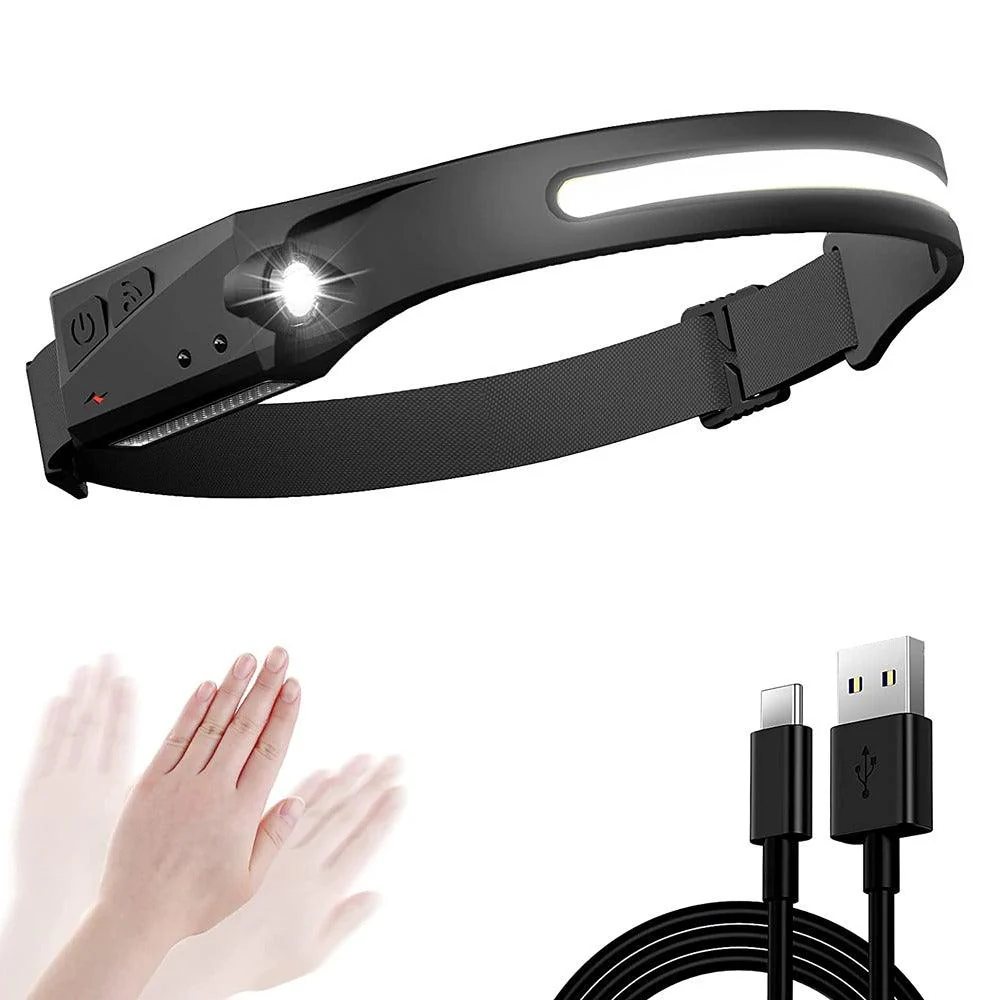Dekton LED Rechargeable Head Torch | Water-Resistant, Adjustable Headband - Image 5