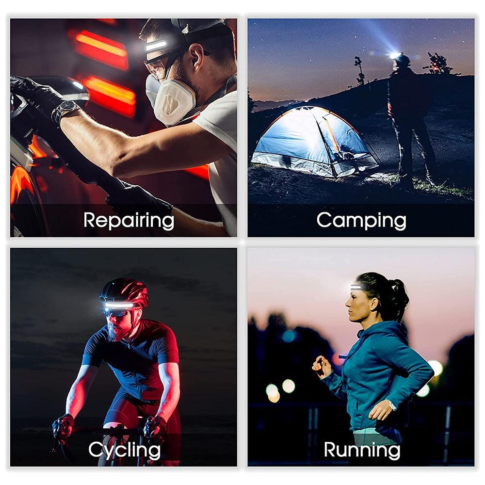 Dekton LED Rechargeable Head Torch | Water-Resistant, Adjustable Headband - Image 6