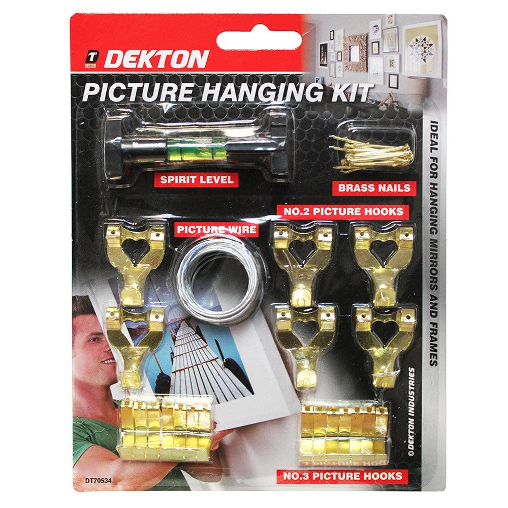 Dekton Picture Hanging Kit | Nails & Line Level Included - Image 2