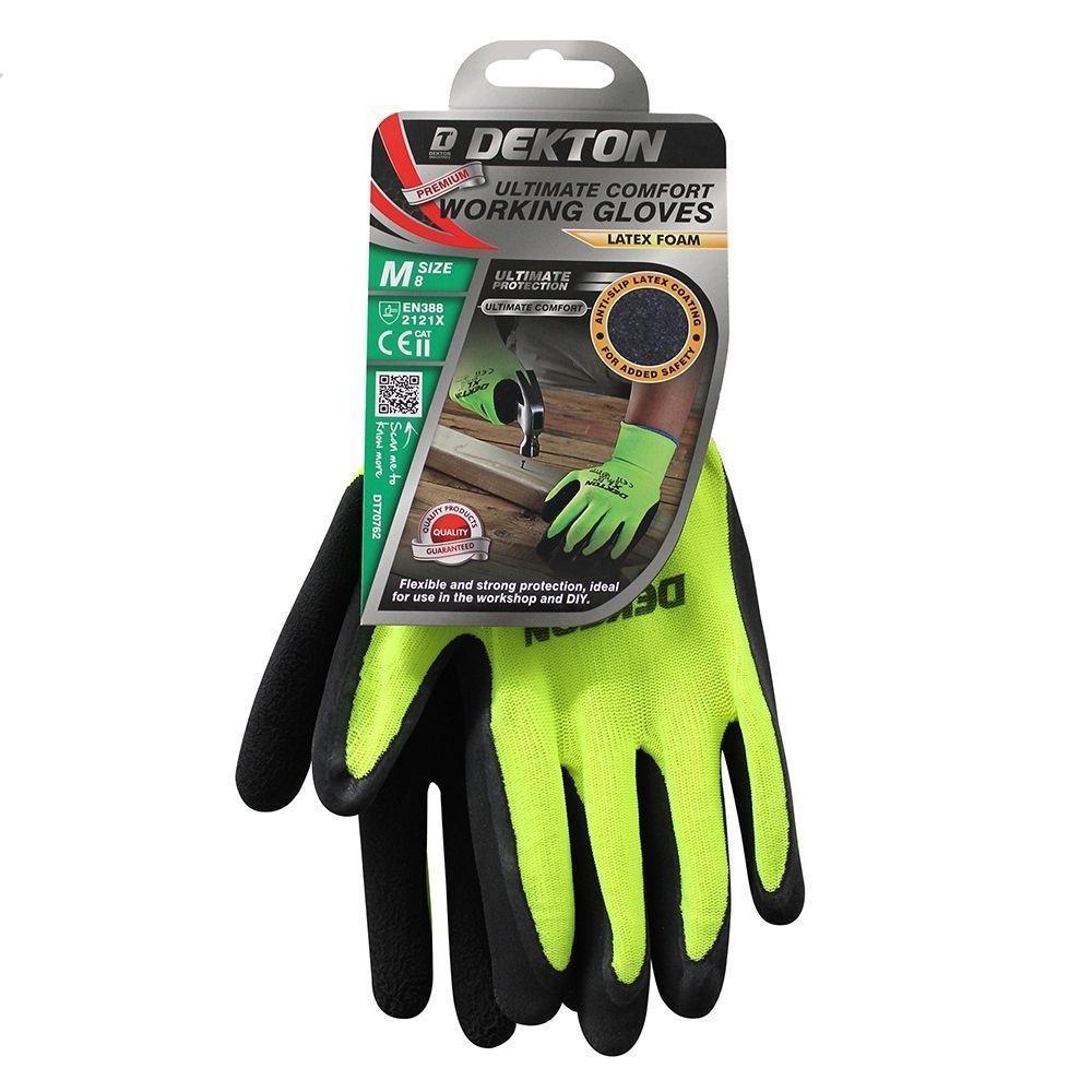 Dekton Premium Ultimate Comfort Latex Foam Gloves | Size 8 Medium