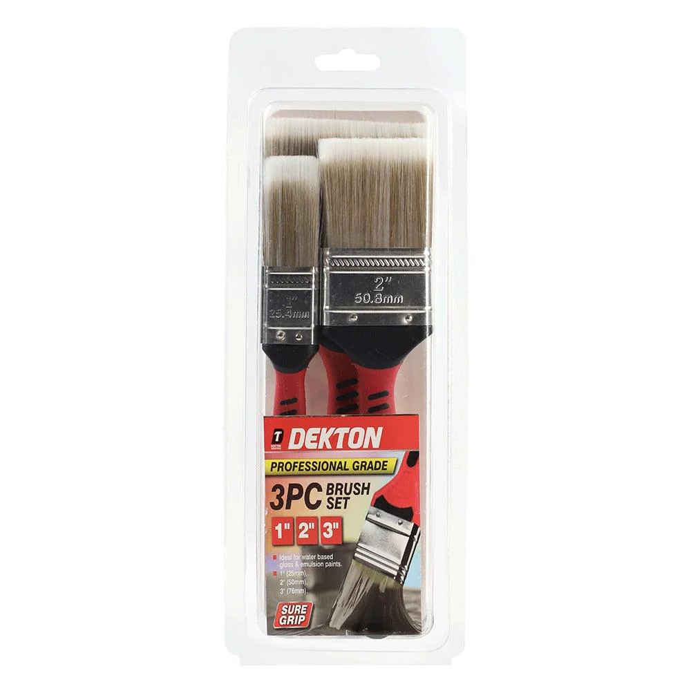 Dekton Pro Paintbrush Set | 3 Piece - Image 2