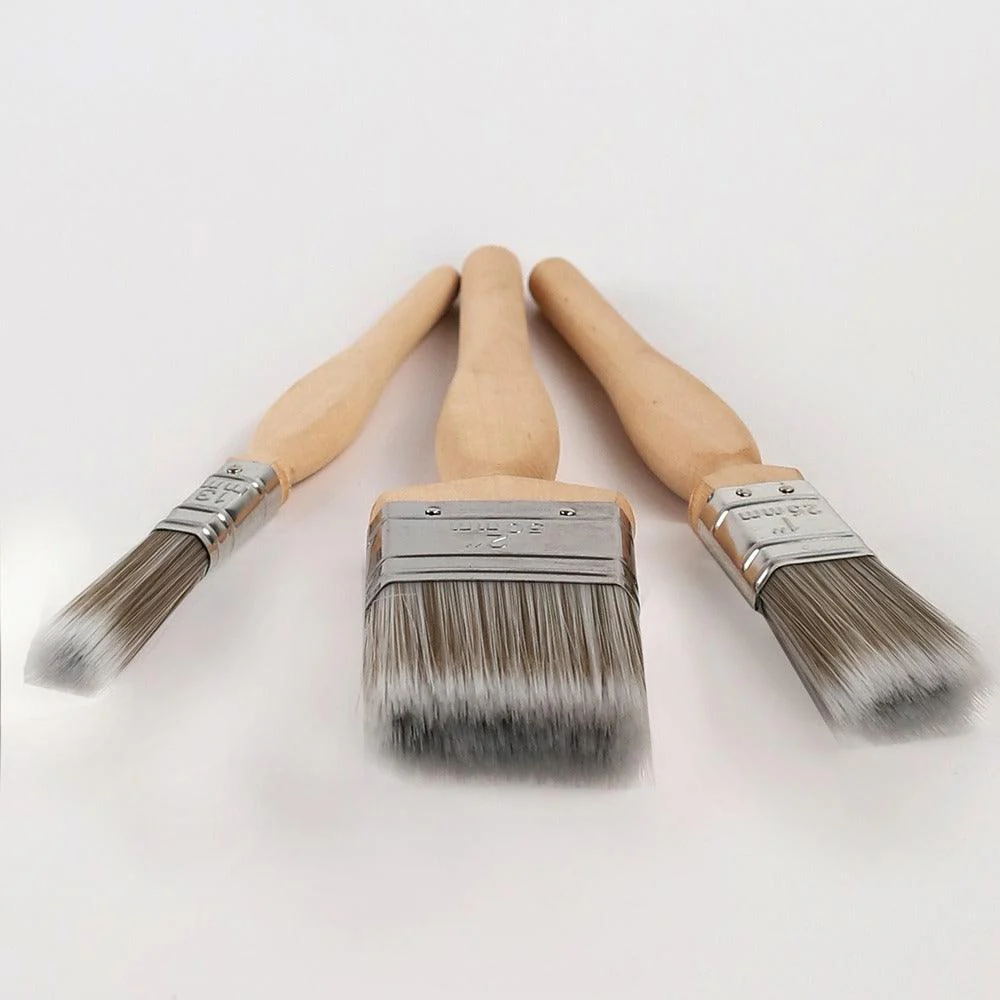 Dekton Pro Precision 3pc Brush Set | Synthetic Bristles, 1-2 Inch Sizes - Image 5