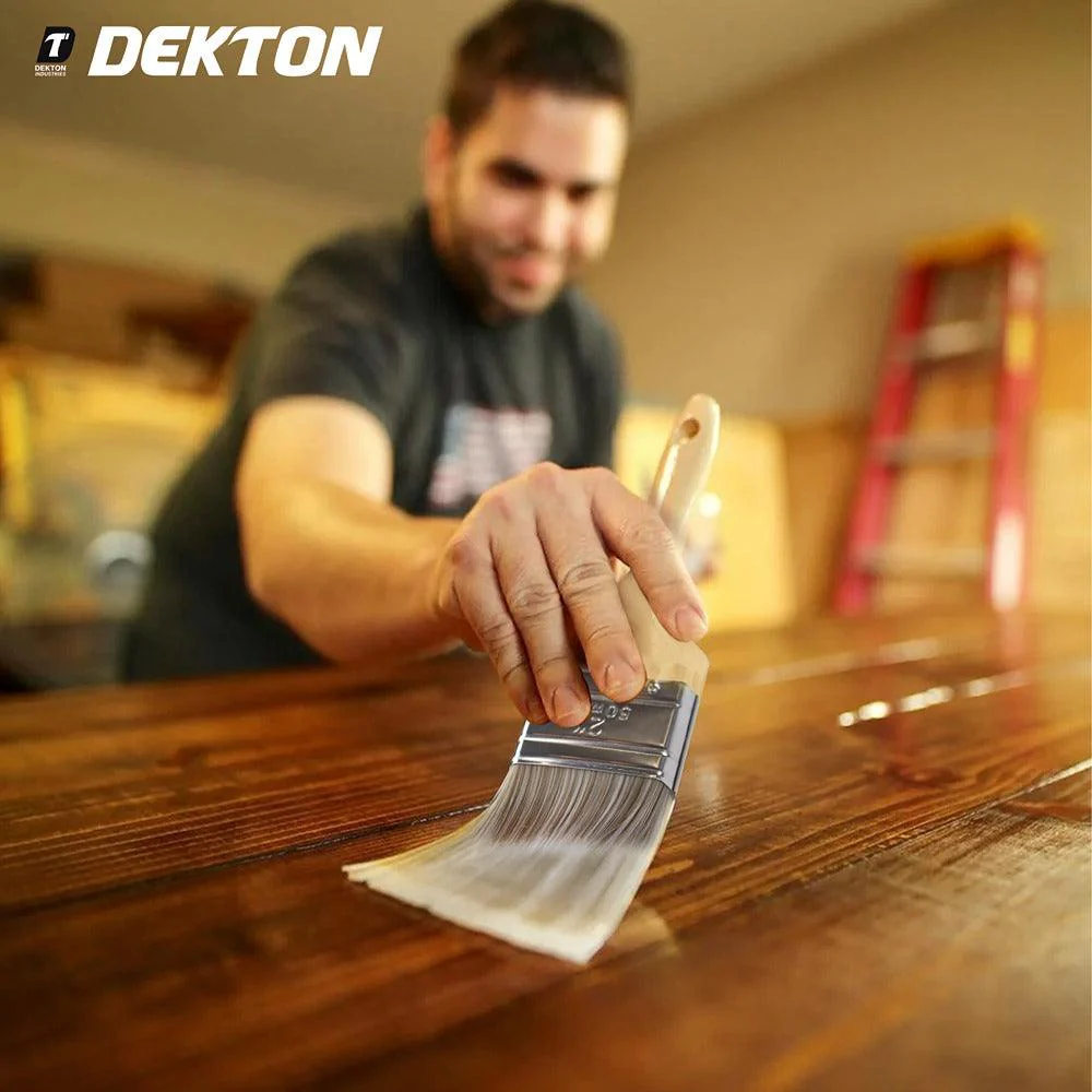 Dekton Pro Precision 3pc Brush Set | Synthetic Bristles, 1-2 Inch Sizes - Image 6