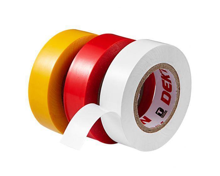 Dekton PVC 15mm X 13mtr Tape 3 Piece Set (Yellow, Red & White) - Image 3