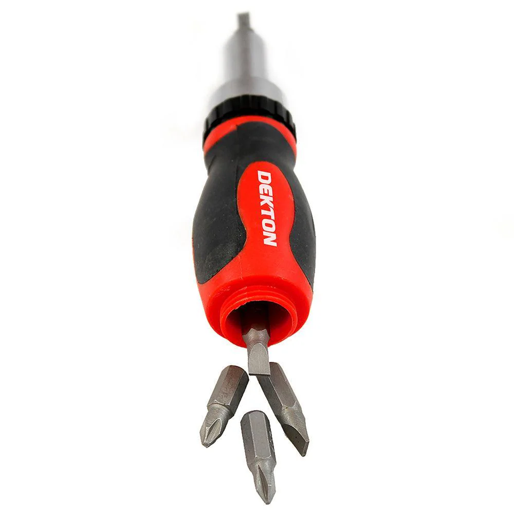 Dekton Ratchet Screwdriver Set | 5 Bits | 3 Way Ratchet - Image 3