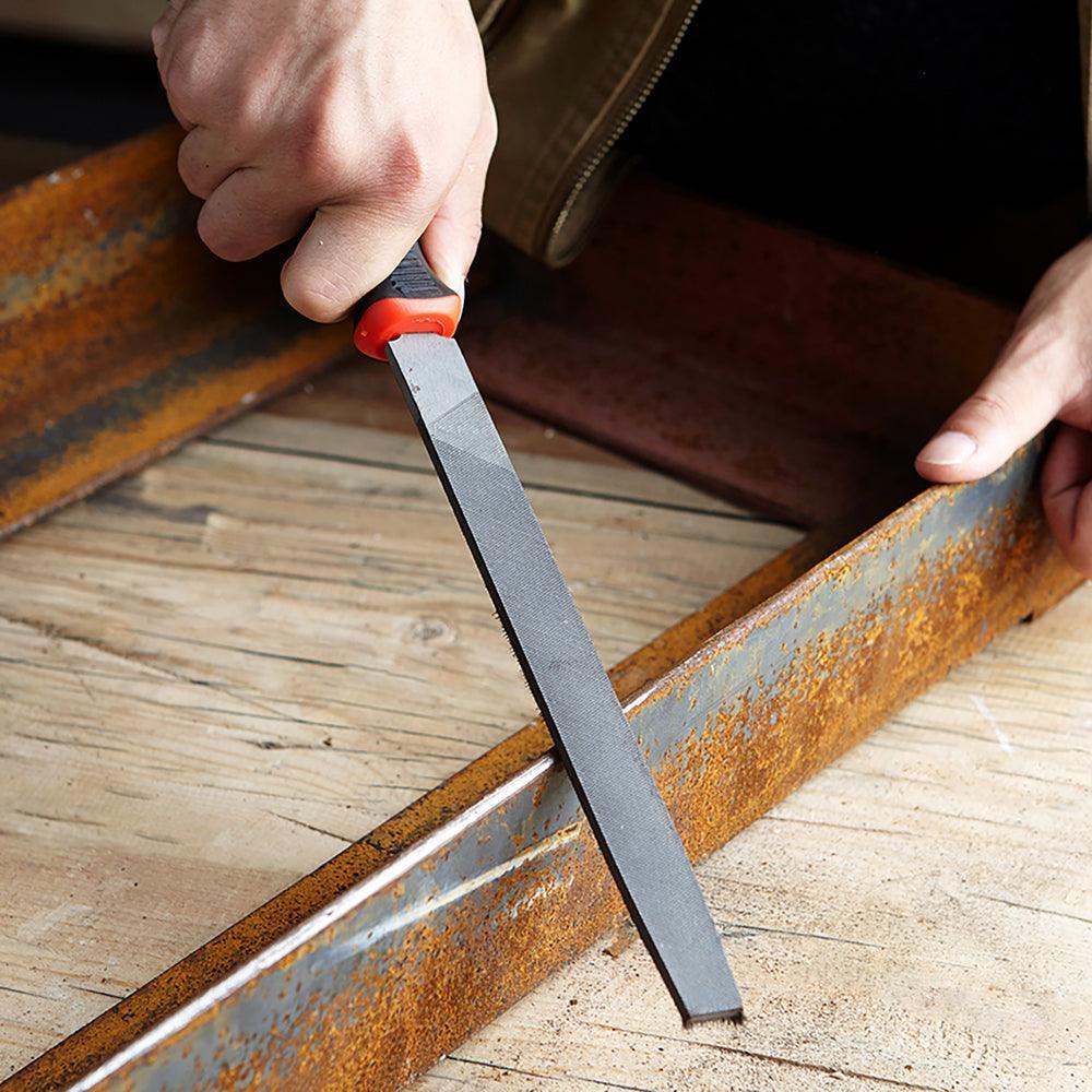Dekton Sure Grip Flat Engineers File | Double Cut | Anti-Slip Handles - Image 4