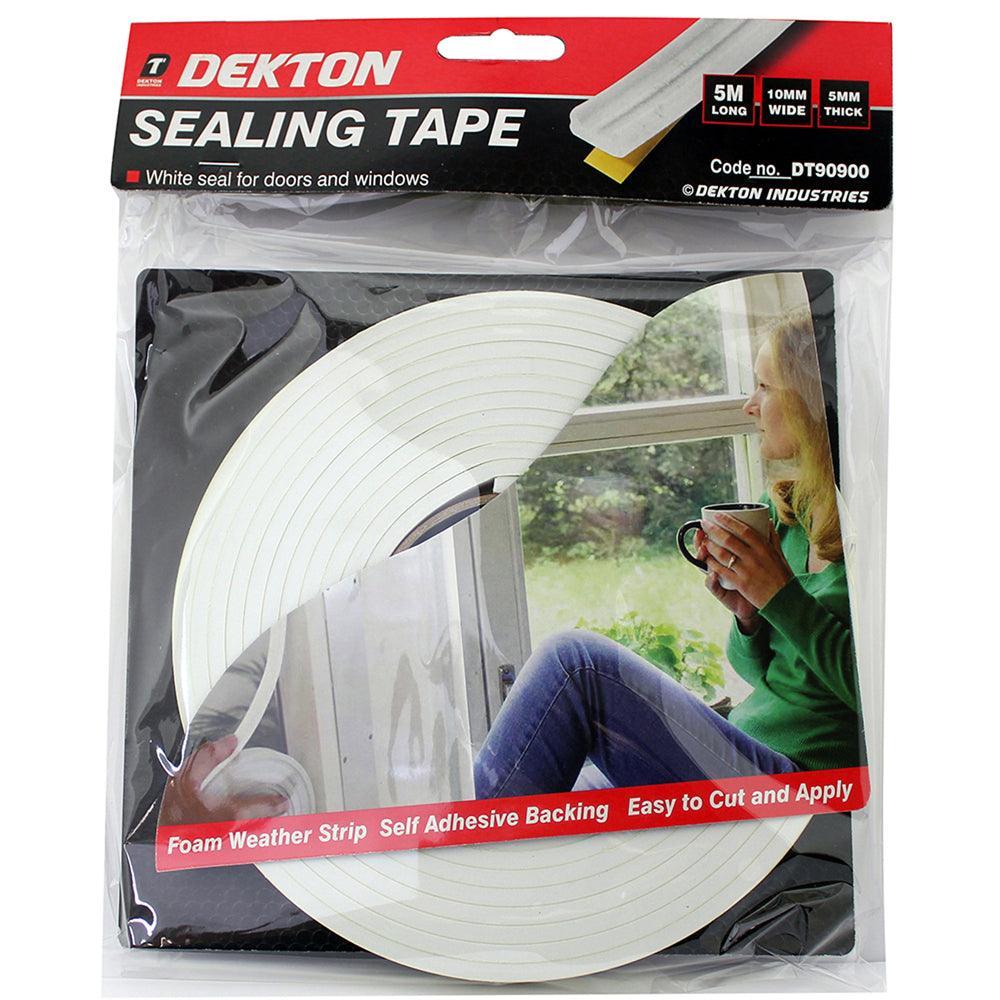 Dekton White Excluding Draught Tape | 5 m x 10 mm | 5 mm Thickness - Image 2