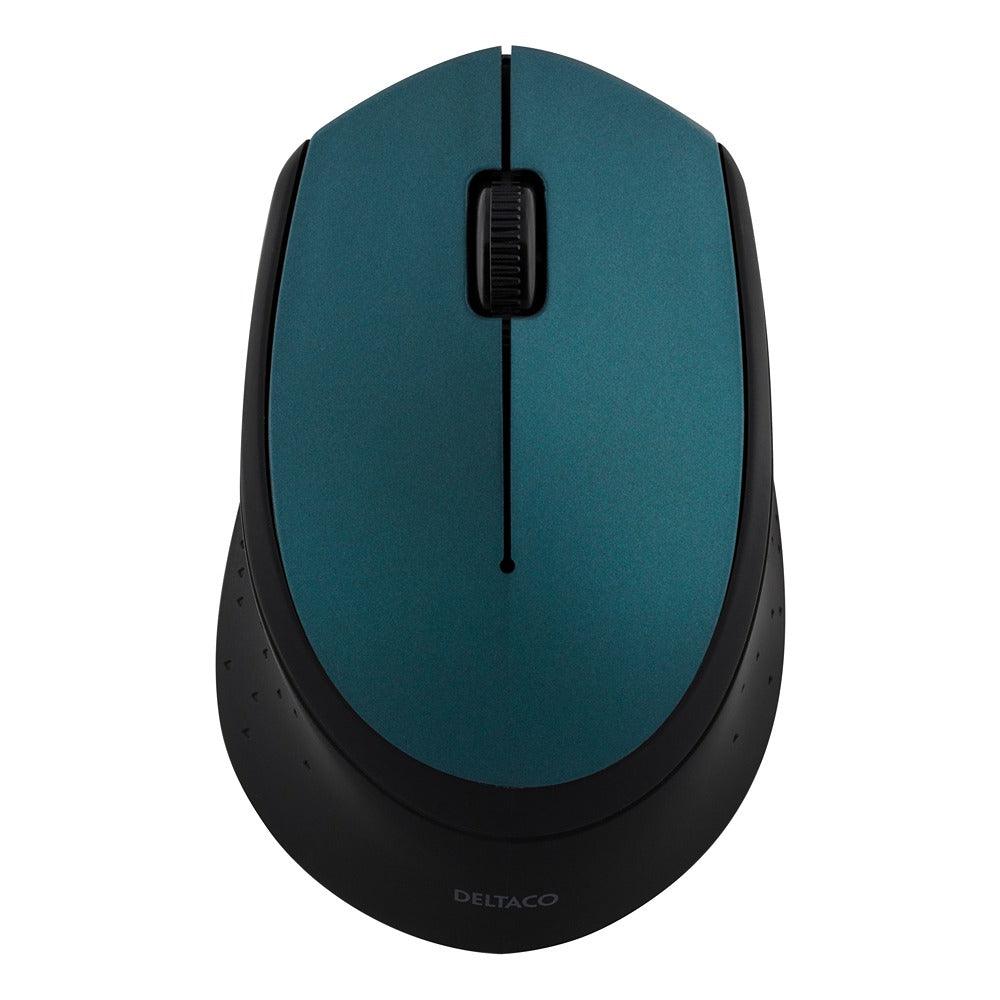 Deltaco Wireless Optical Mouse | Ergonomic Green Matte Finish - Image 3