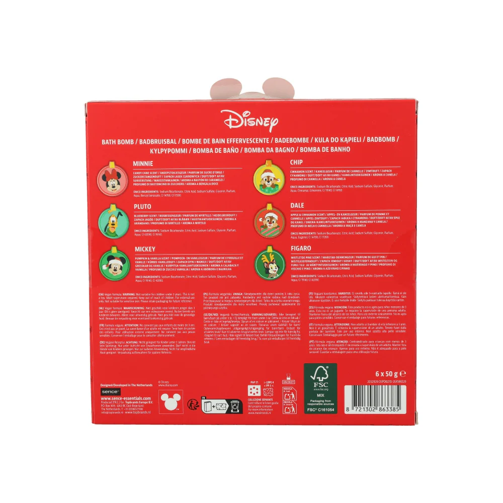 Disney Mickey Mouse Warm Wishes Bath Bomb Gift Set | 6 Pieces, 50g - Image 2