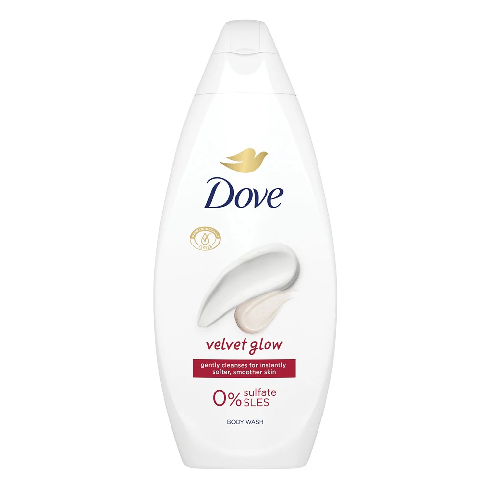 Dove Silky Velvet Body Wash | 225 ml, pH Balanced, Suitable for Sensitive Skin