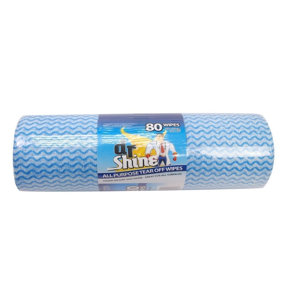 Dr Shine All Purpose Tear Off Wipes | 30x30cm | Pack of 80