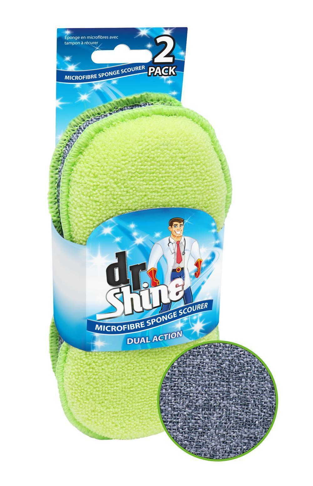 Dr Shine Scrub Sponge Microfibre |  Pack of 2
