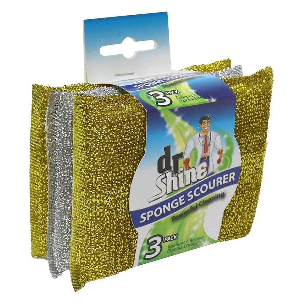 Dr Shine Sponge Scourer 3Pk