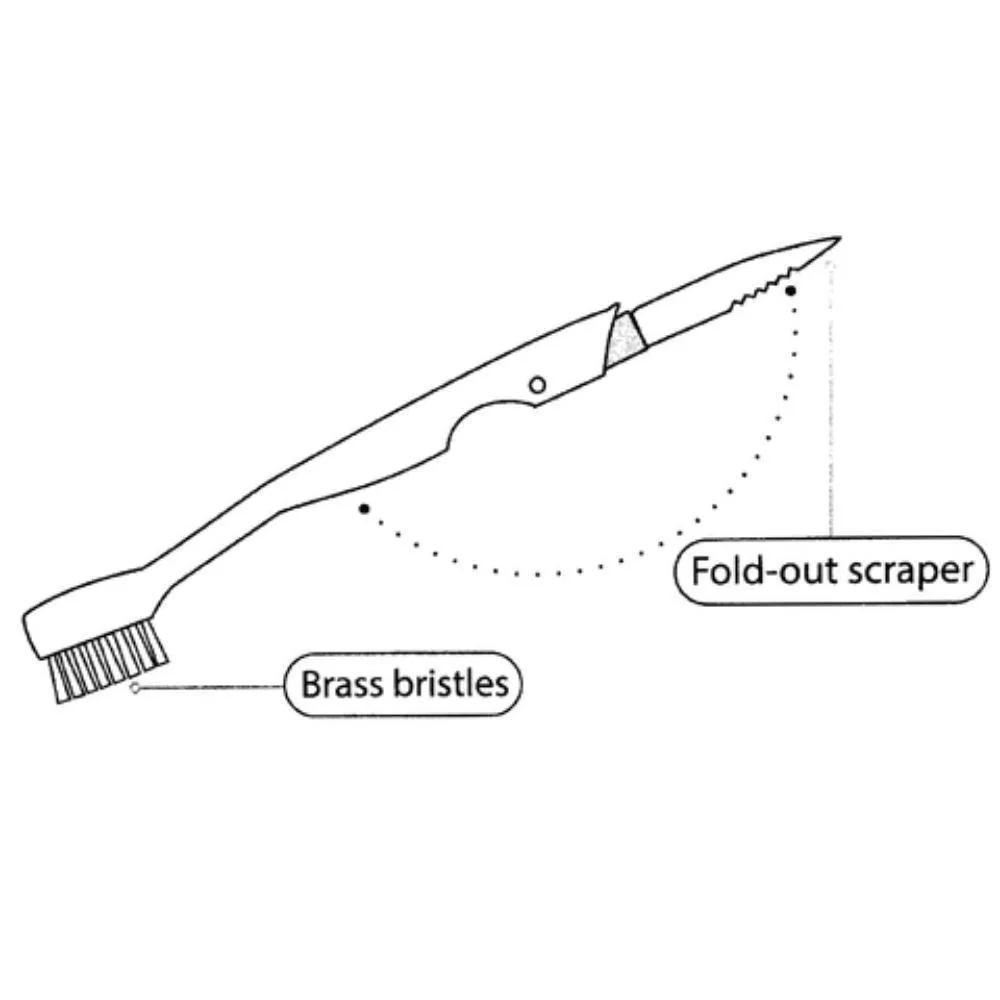 Dr Shine Stove Cleaning Brush With Scraper - Image 3