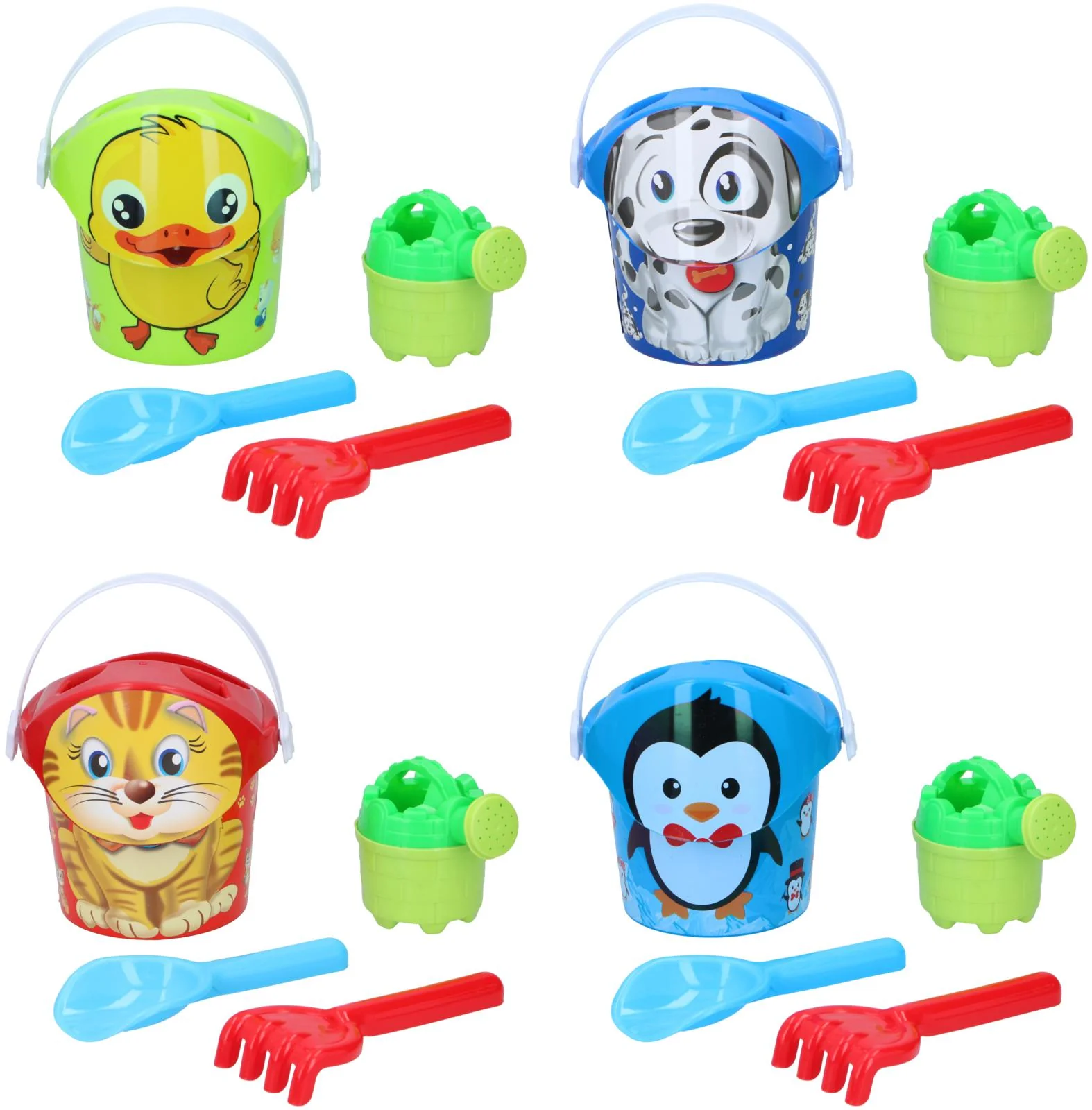 Eddy Toys Animal Sandbucket Set | 4pcs Vibrant Colors - Image 2
