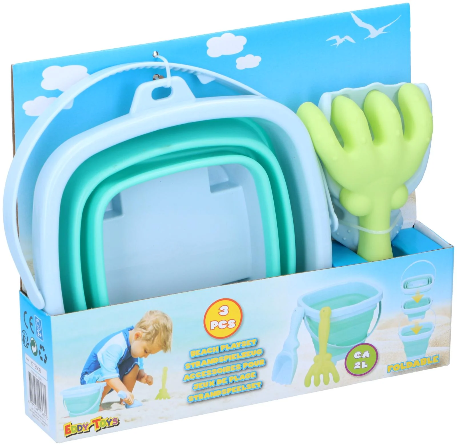 Eddy Toys Folding Beach Playset | 3 Piece Set