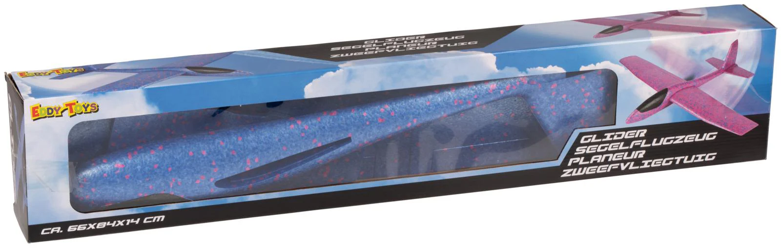 Eddy Toys Glider Plane | Blue & Pink | Lightweight Foam - Image 2