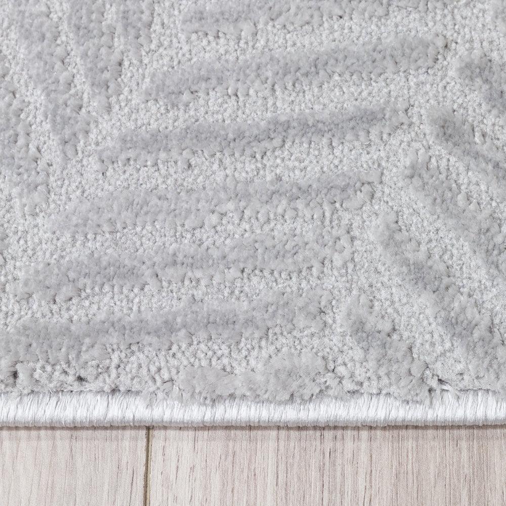 Elements Zahara Grey Rug | Soft & Modern Wave Design - Image 9