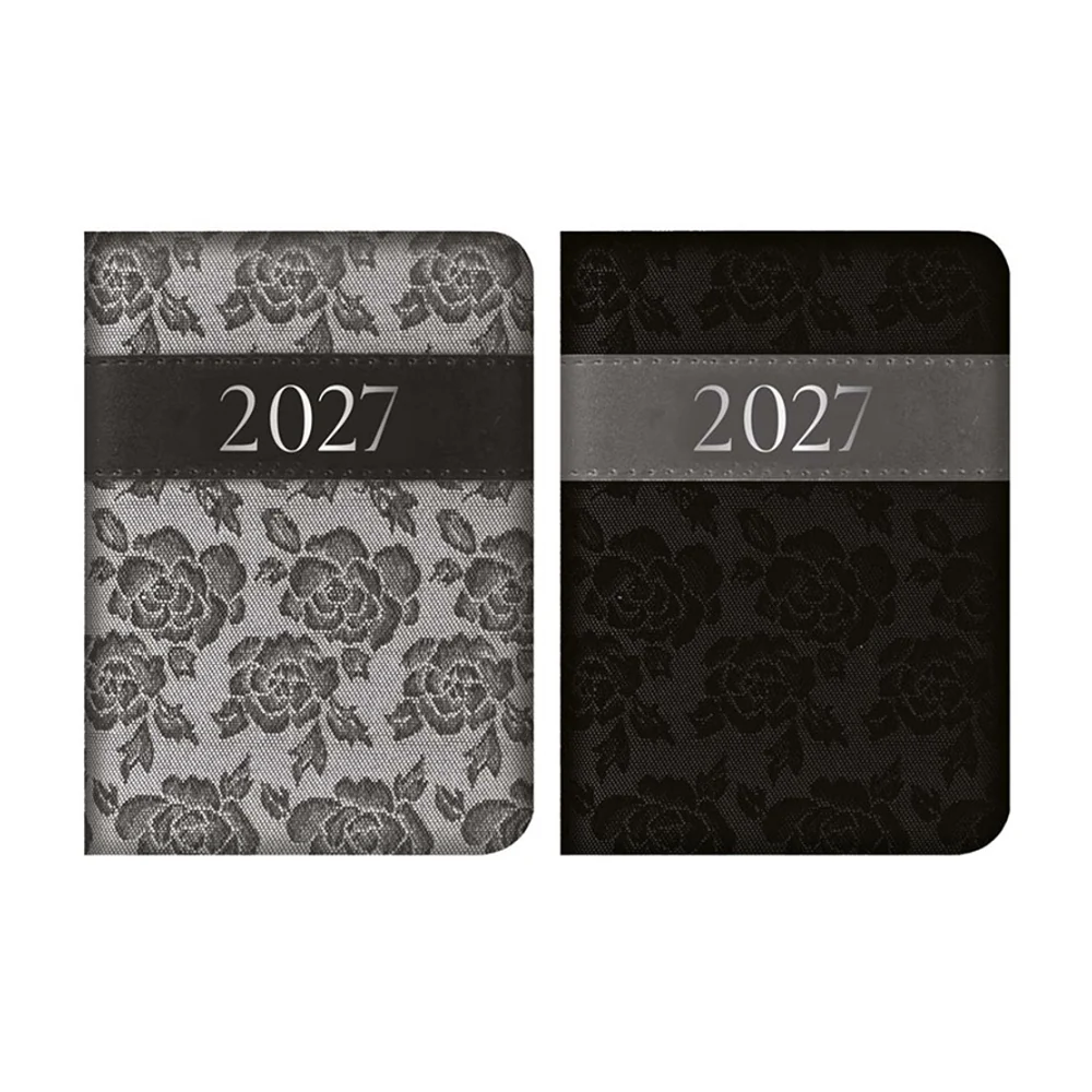 Embroidered Rose Pocket Diary | 2027, Assorted Colours, Rounded Corners
