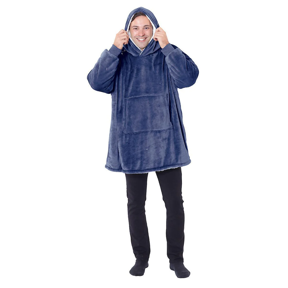 Eskimo Oversized Sherpa Hoodie | Warm & Cozy | Reversible | Sweatshirt Blanket - Image 4