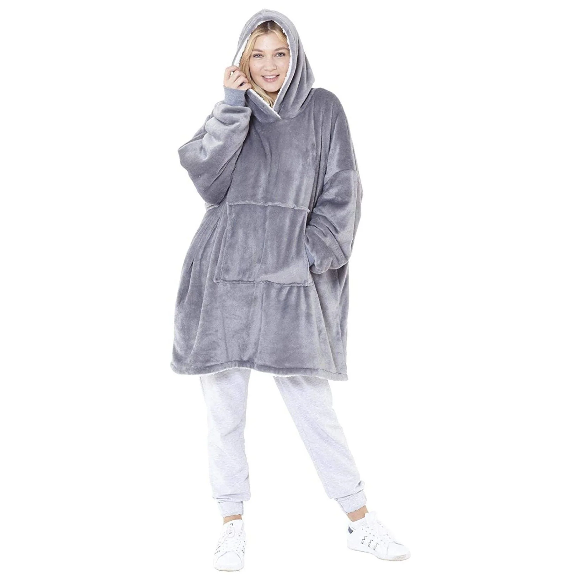 Eskimo Oversized Sherpa Hoodie | Warm & Cozy | Reversible | Sweatshirt Blanket - Image 6