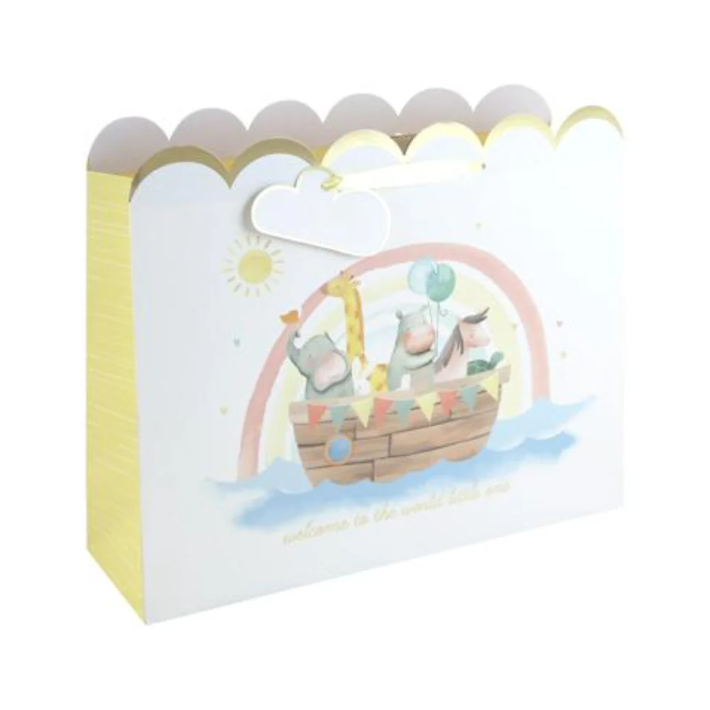 EuroWrap Baby Shopper Gift Bag with Card | Noah's Ark, Welcome to the World