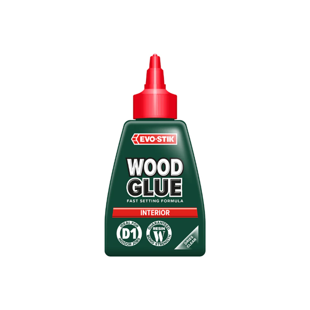 Evo-Stik Fast-Setting Interior Wood Glue | Dries Clear, 125ml