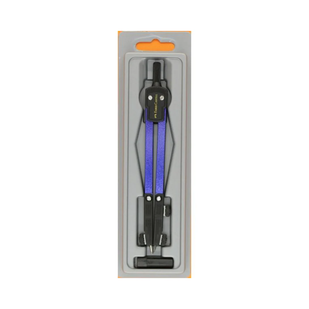 Faber Precision Drawing Compass Set | Blue and Black, Blister Carded