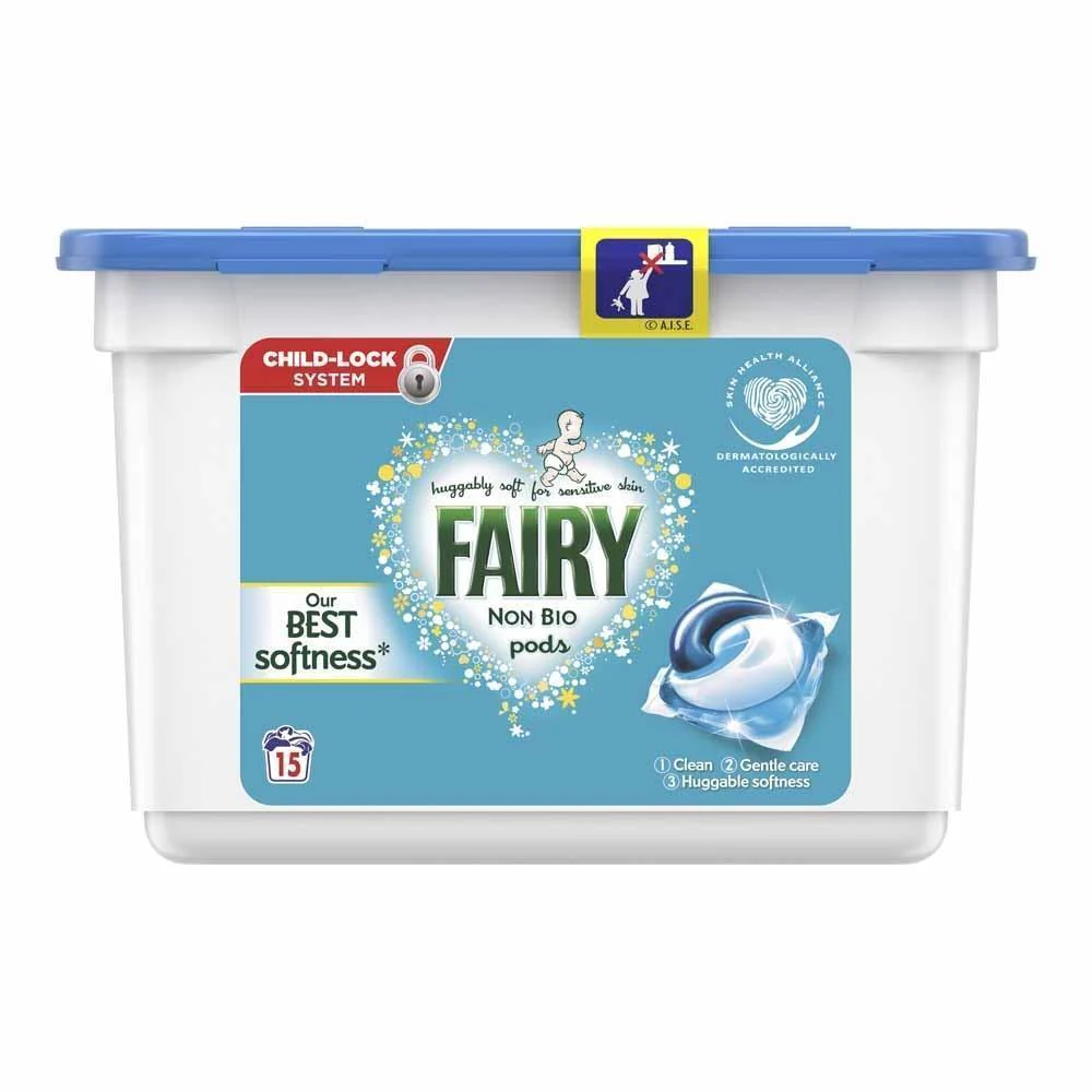 Fairy Non-Bio Pods Washing Liquid Capsules for Sensitive Skin | 15 Wash