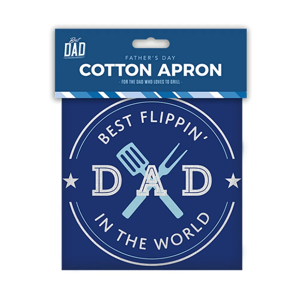Father's Day Cotton Apron | Bold Grill Master Design - Image 2