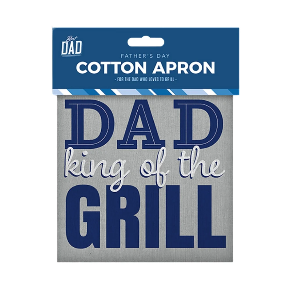 Father's Day Cotton Apron | Bold Grill Master Design - Image 3