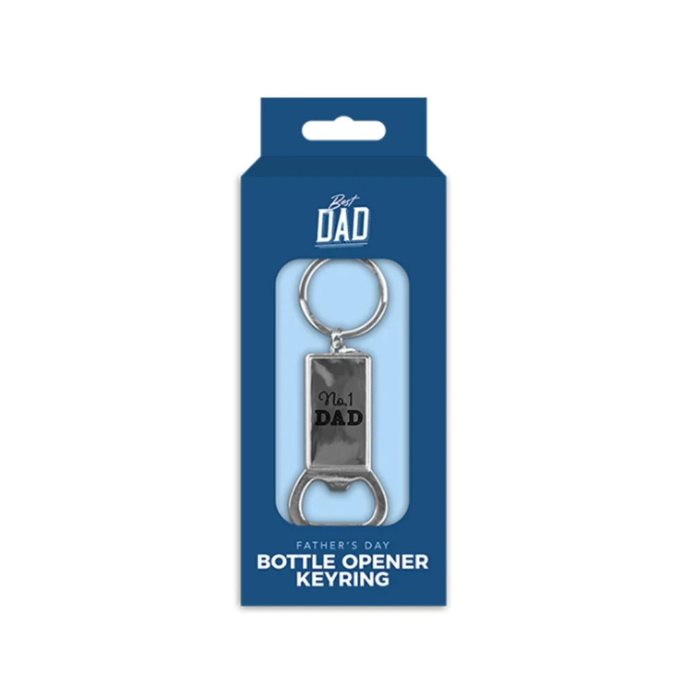 Father's Day Metal Bottle Opener Keyring | No.1 Dad & Beer King - Image 3