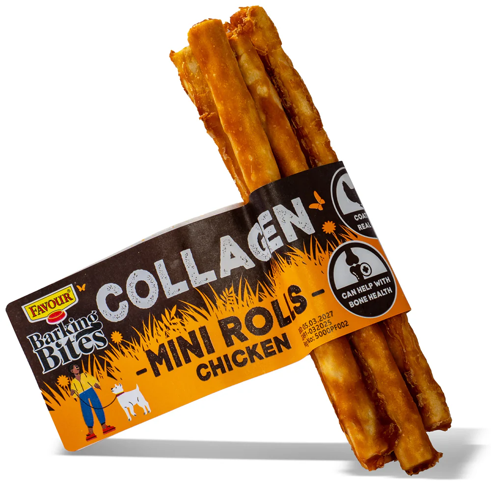 Favour Chicken Collagen Mini Rolls Dog Treats | 5 Pieces, 35g