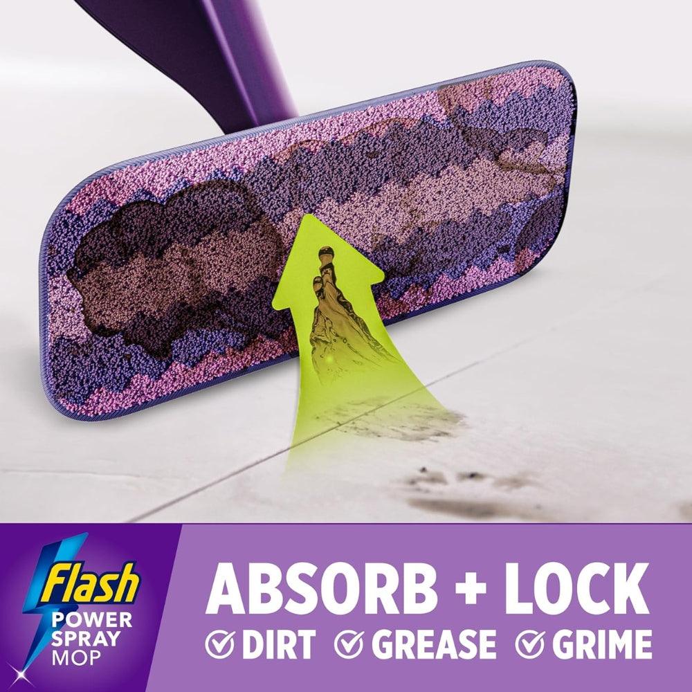 Flash Power Spray Mop Floor Cleaner All in One Starter Kit | 1 Washable Pad & 2 Disposable Pads - Image 3