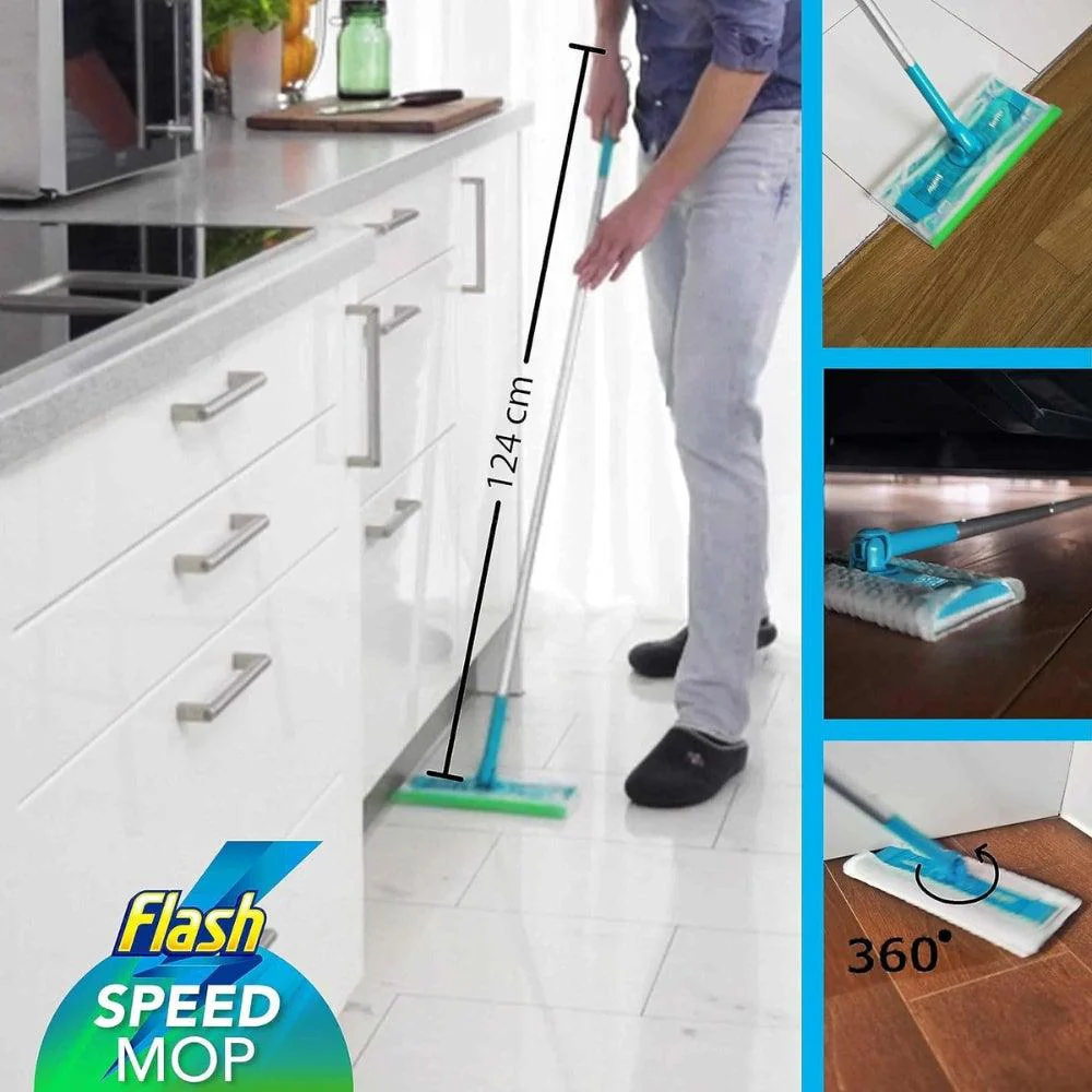 Flash Speed Mop Starter Kit with Wet & Dry Refills | Pack of 8 - Image 4